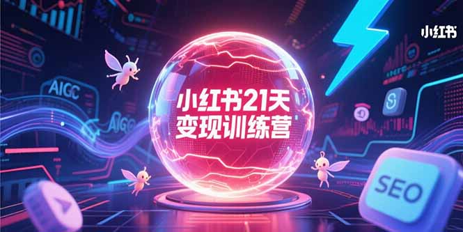 小红书21天变现训练营，AIGC工具高效应用，SEO优化核心技巧-AI学习资源网