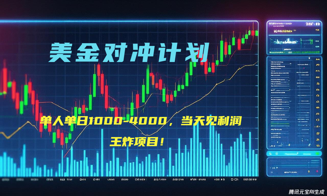2025年最暴力项目“美金先登计划”最新最强对冲战法，每日实际收益1K-4K-AI学习资源网