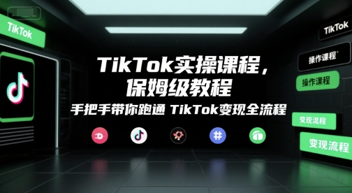 TikTok实操课程，保姆级教程，手把手带你跑通TikTok变现全流程-AI学习资源网