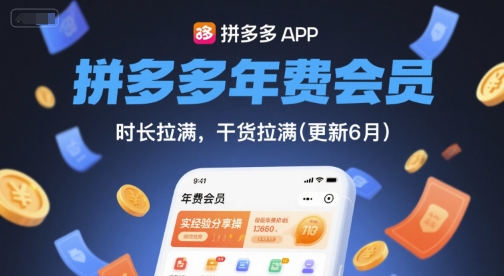 拼多多年费会员，实经验分享操，时长拉满，干货拉满(更新7月)-AI学习资源网