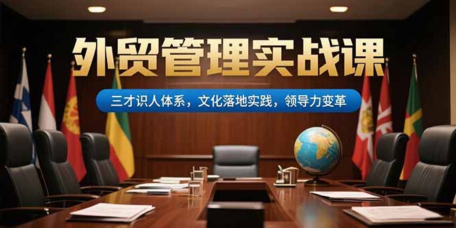 外贸管理实战课，三才识人体系，文化落地实践，领导力变革-AI学习资源网