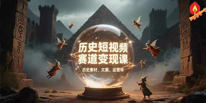 历史短视频赛道变现课，百集素材库应用，文案剪辑技巧，账号运营全案-AI学习资源网