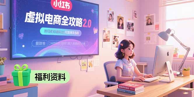 虚拟电商全攻略2.0，开店选品实操流程，账号定位、货源发布、笔记发布技巧-AI学习资源网
