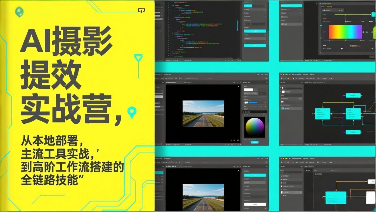 AI+摄影提效实战营，从本地部署，主流工具实战，到高阶工作流搭建的全链路技能-AI学习资源网