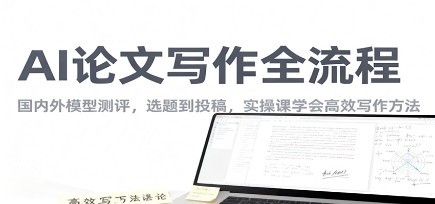 AI论文写作全流程,国内外模型测评,选题到投稿,实操课学高效写作方法-AI学习资源网