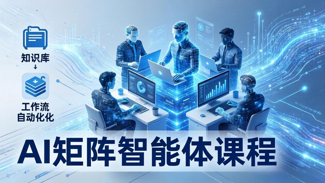 AI矩阵智能体实战：100个数字员工批量生产内容，文本知识库+工作流自动化全搞定-AI学习资源网