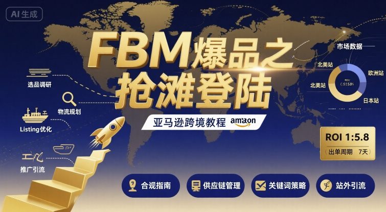 FBM爆品之抢滩登陆-亚马逊跨境教程-AI学习资源网