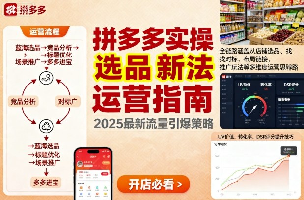 王校长9月12拼多多实操新玩法，全链路涵盖从店铺选品、找对标，布局链接，推广玩法等多维度运营思路-AI学习资源网
