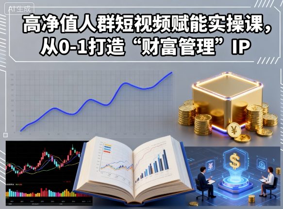 高净值人群短视频赋能实操课，从0-1打造“财富管理”IP-AI学习资源网