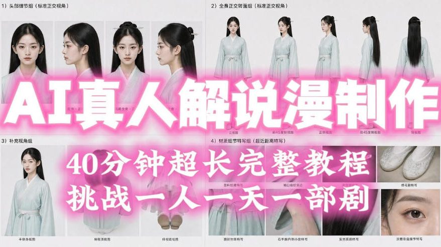 2026年AI真人解说漫剧自动批量化制作教程，40分钟超长完整，自动批量化制作，挑战一人一天一部剧！-AI学习资源网