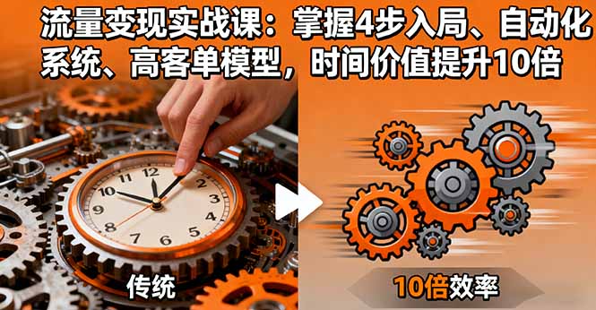 流量变现实战课：掌握4步入局、自动化系统、高客单模型，时间价值提升10倍-AI学习资源网