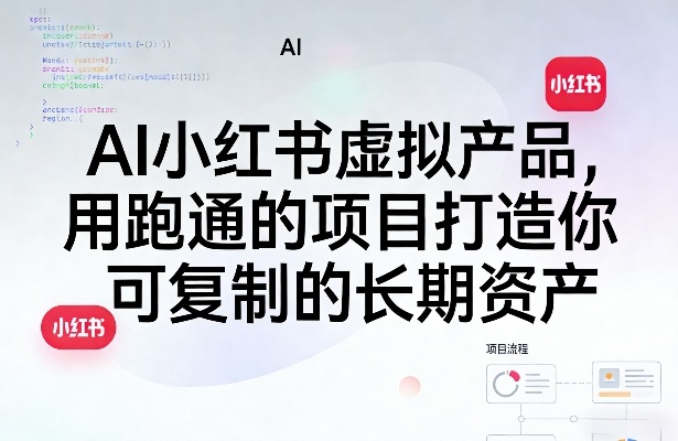 AI小红书虚拟产品，用跑通的项目打造你可复制的长期资产-AI学习资源网