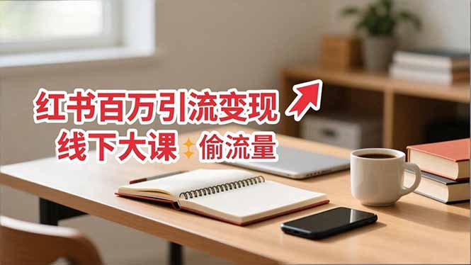 小红书百万引流变现-11月线下大课:分享从0到百万引流路径,手把手教偷流量、拿结果-AI学习资源网