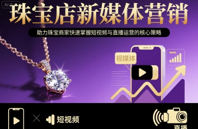珠宝店新媒体营销，助力珠宝商家快速掌握短视频与直播运营的核心策略-AI学习资源网