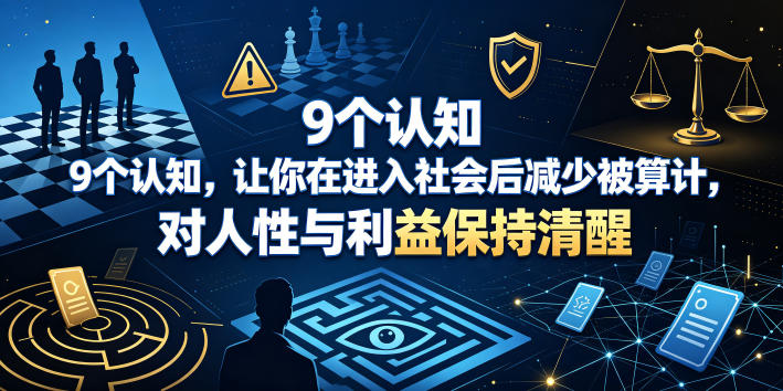 付费文章：9个认知，让你在进入社会后减少被算计，对人性与利益保持清醒-AI学习资源网