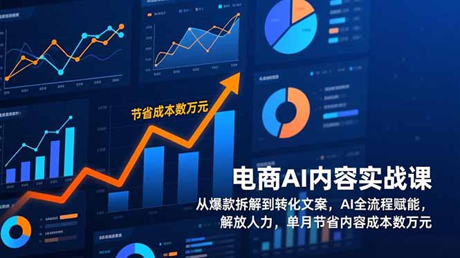 电商AI内容实战课，从爆款拆解到转化文案，AI全流程赋能，解放人力，单月节省内容成本数万元-AI学习资源网