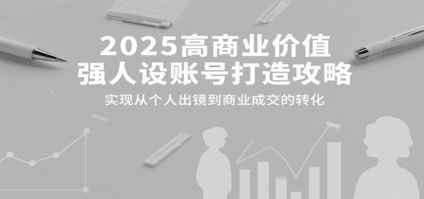2025高商业价值强人设账号打造攻略，实现从个人出镜到商业成交的转化-AI学习资源网