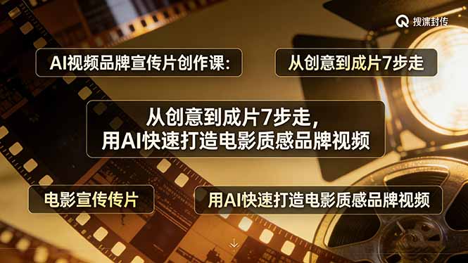 AI视频品牌宣传片创作课：从创意到成片7步走，用AI快速打造电影质感品牌视频-AI学习资源网
