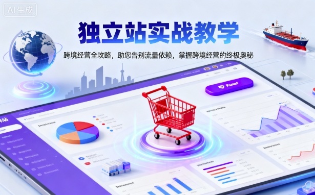 独立站实战教学,跨境经营全攻略,助您告别流量依赖,掌握跨境经营的终极奥-AI学习资源网