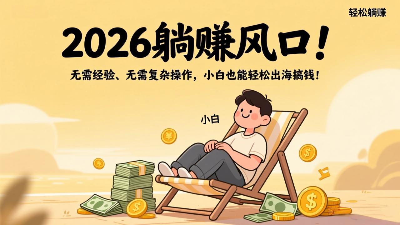 2026躺赚风口!无需经验、无需复杂操作,小白也能轻松出海搞钱!-AI学习资源网