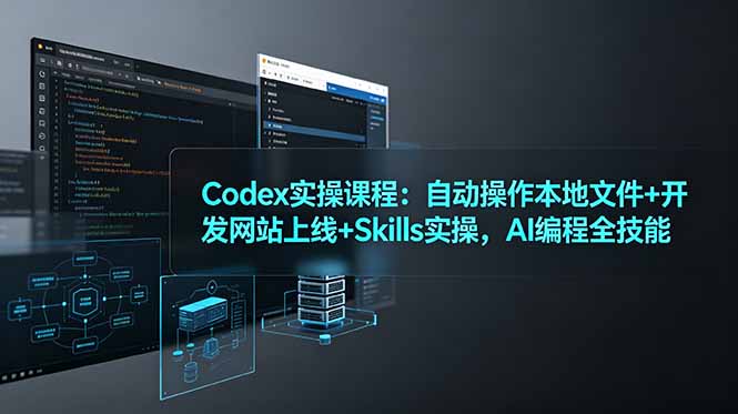 Codex实操课程：自动操作本地文件+开发网站上线+Skills实操，AI编程全技能-AI学习资源网