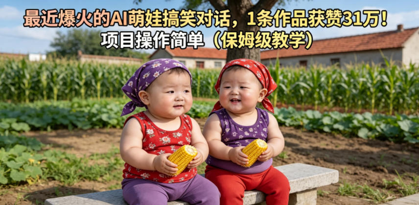 最近爆火的AI萌娃搞笑对话，1条作品获赞31W，项目操作简单(保姆级教学)-AI学习资源网