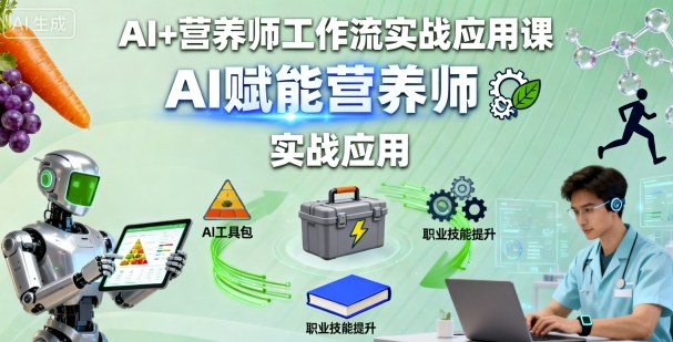 AI+营养师工作流实战应用课，AI赋能营养师-AI学习资源网