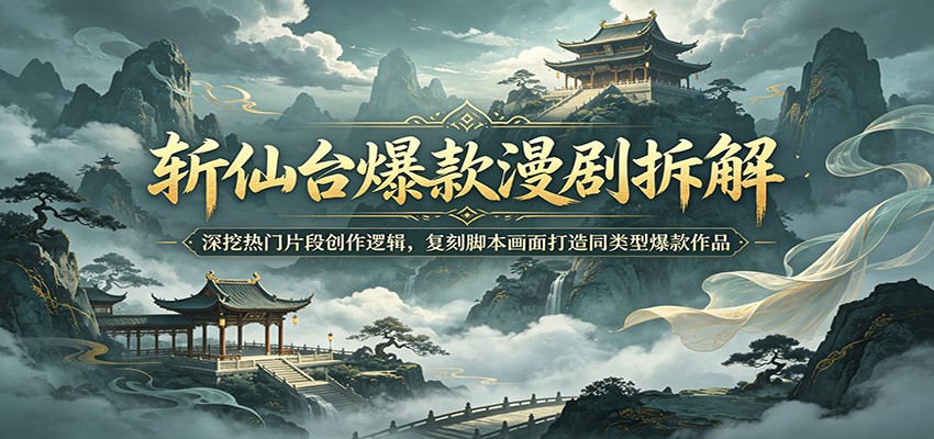 斩仙台爆款漫剧拆解：深挖热门片段创作逻辑，复刻脚本画面打造同类型爆款作品-AI学习资源网