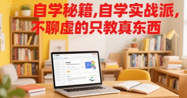自学秘籍，自学实战派，不聊虚的只教真东西-AI学习资源网