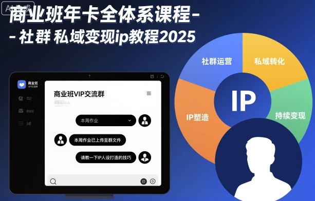 商业班年卡全体系课程-社群私域变现ip教程2025-AI学习资源网
