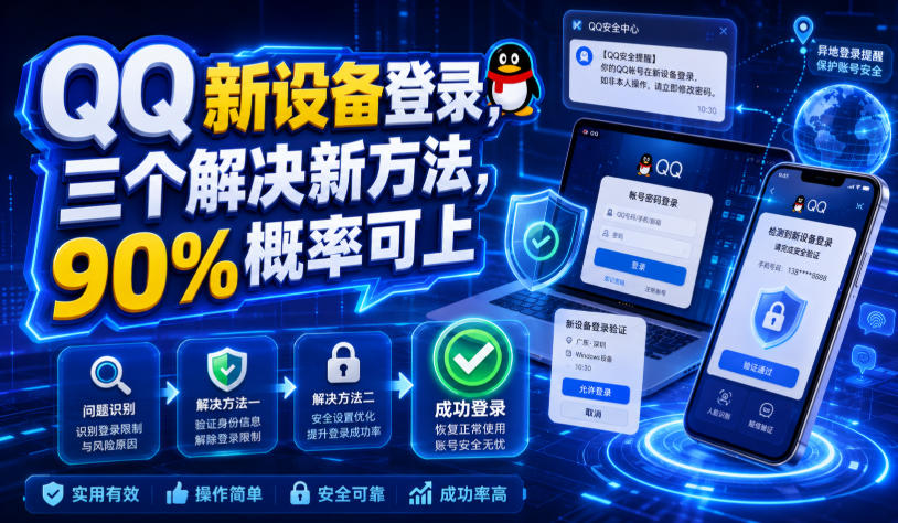 QQ新设备登录，三个解决新方法，90%概率可上-AI学习资源网