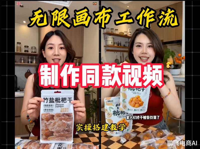 无限画布工作流一键复刻爆款带货视频，实操搭建，操作简单-AI学习资源网