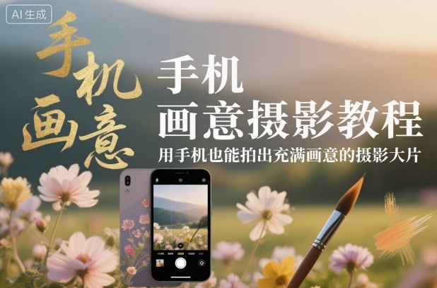 手机画意摄影教程，用手机也能拍出充满画意的摄影大片-AI学习资源网