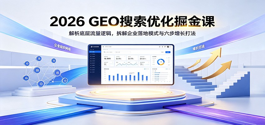 2026 GEO搜索优化掘金课：解析底层流量逻辑，拆解企业落地模式与六步增长打法-AI学习资源网