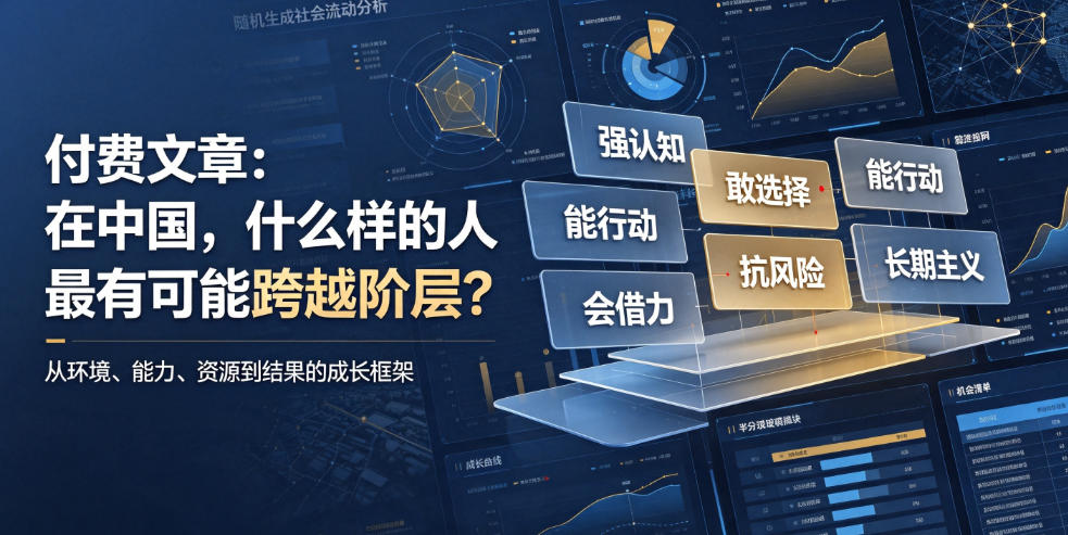 付费文章：在中国，什么样的人最有可能跨越阶层？-AI学习资源网
