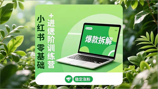 小红书零基础+高阶训练营:安全养号、爆款拆解、长效运营,实现稳定涨粉与变现-AI学习资源网