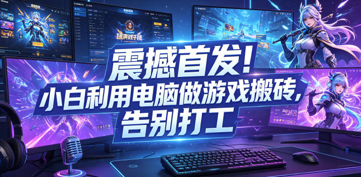 震撼首发！小白利用电脑做游戏搬砖，告别打工【揭秘】-AI学习资源网