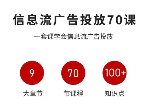 信息流广告投放实战70课，一套课学会信息流广告投放，迄今为止，最系统化教程-AI学习资源网