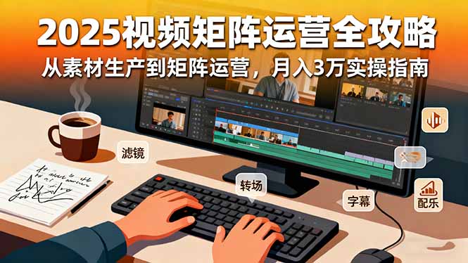 2025短视频矩阵运营全攻略：从素材生产到矩阵运营，月入3万实操指南-AI学习资源网
