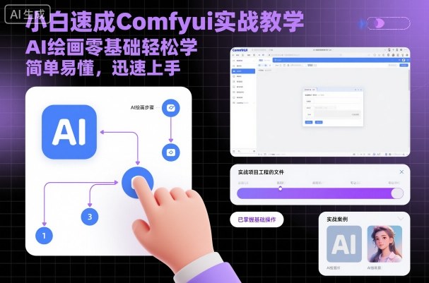小白速成Comfyui实战教学，AI绘画零基础轻松学，简单易懂，迅速上手-AI学习资源网