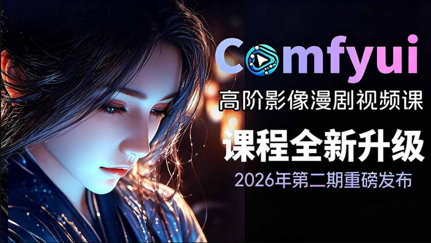 2026新版ComfyUI漫剧动画全流程实战课，0基础入门到进阶全流程动态漫，轻松实现流量变现-AI学习资源网