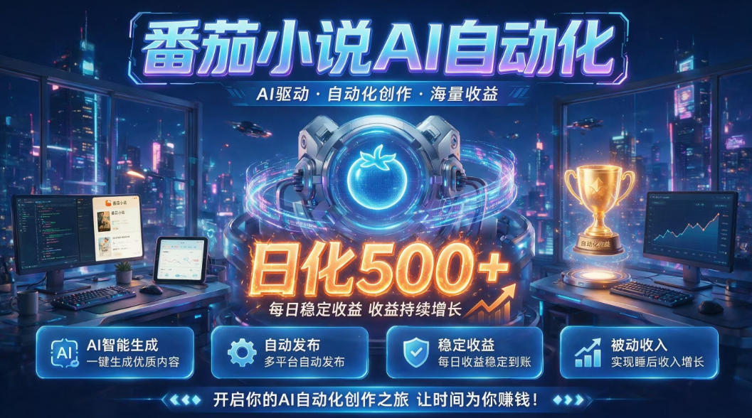小白可做番茄AI，居家轻创业，每日稳赚500➕，普通人低门槛轻松线上增收【揭秘】-AI学习资源网