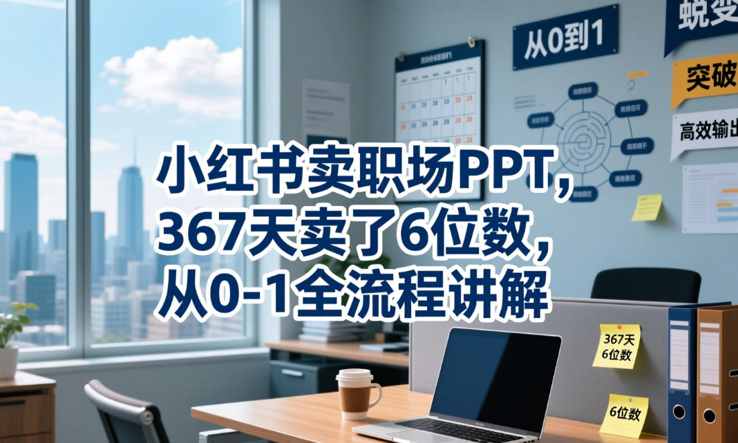 小红书卖职场PPT，367天卖了6位数，从0-1全流程讲解-AI学习资源网