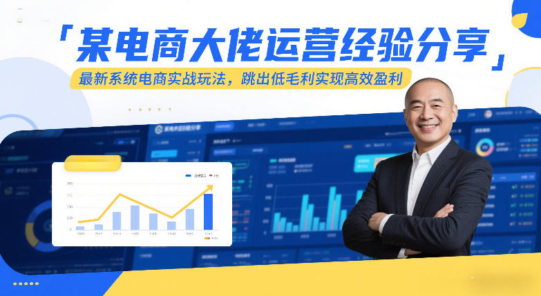 某电商大佬运营经验分享，最新系统电商实战玩法，跳出低毛利实现高效盈利-AI学习资源网