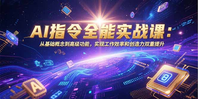 AI指令全能实战课：从基础概念到高级功能，实现工作效率和创造力双重提升-AI学习资源网