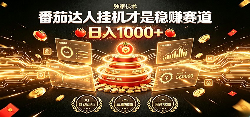 别再瞎找副业！番茄达人挂机才是稳赚赛道 日入1000+-AI学习资源网