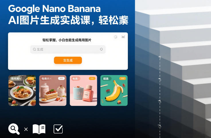 Google Nano Banana AI图片生成实战课，轻松掌握，小白也能生成商用图片-AI学习资源网