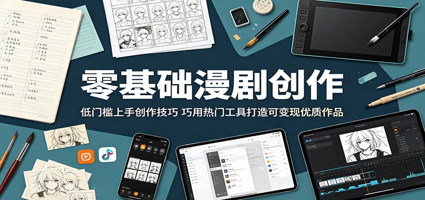 零基础漫剧创作:低门槛上手创作技巧,巧用热门工具打造可变现优质作品-AI学习资源网