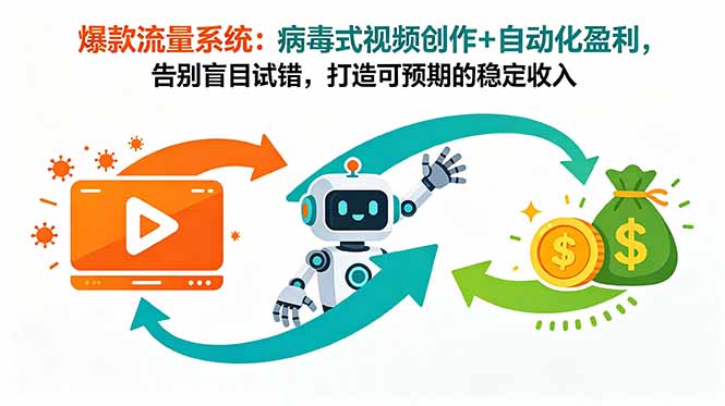 爆款流量系统：病毒式视频创作+自动化盈利，告别盲目试错，打造可预期的稳定收入-AI学习资源网