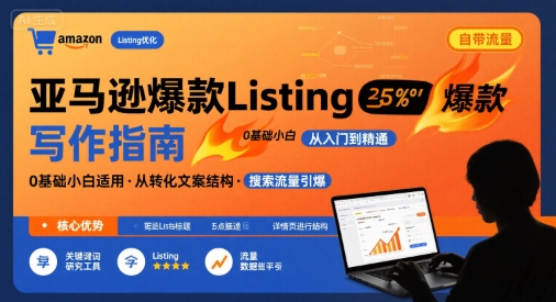 亚马逊爆款Listing写作方法，亚马逊0基础小白也能写爆款自带流量的Listing-AI学习资源网